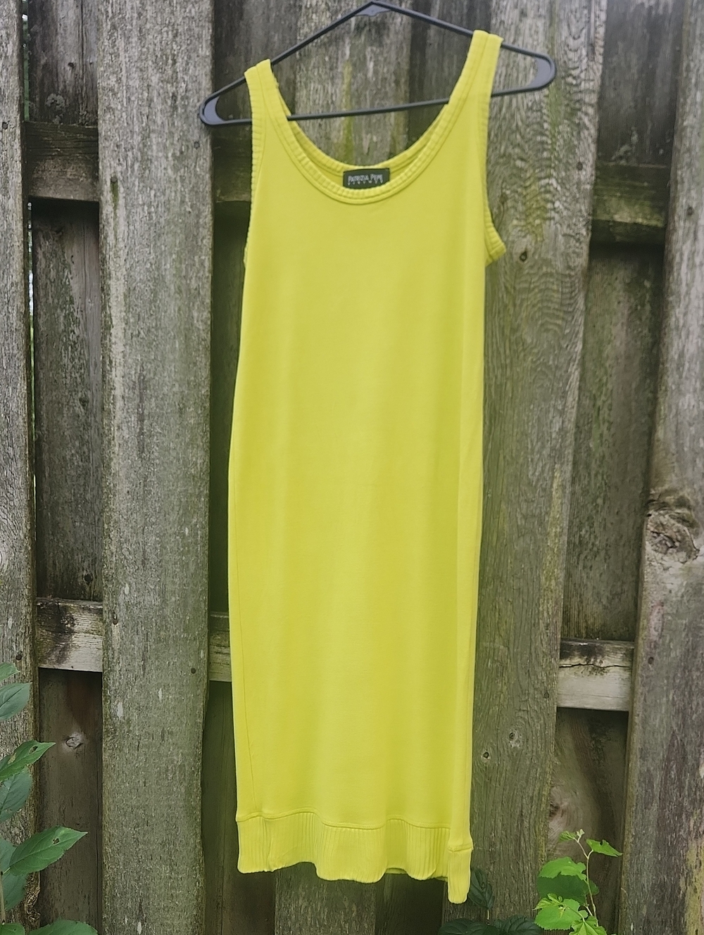 Patrizia Pepe LIME Neon Tank Midi Dress Sz 42 Medium